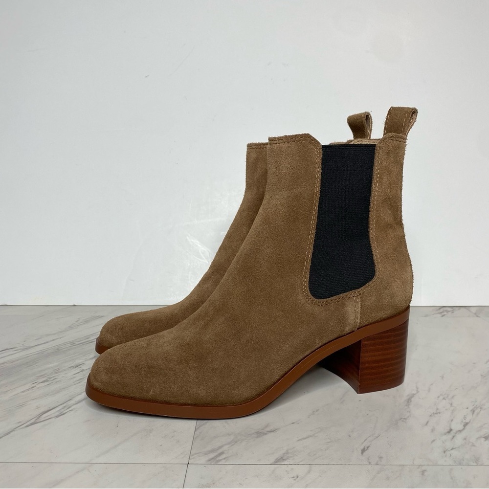 Steve Madden Rhiannon Cognac Suede Chelsea Bootie 7M - Picture 14 of 14